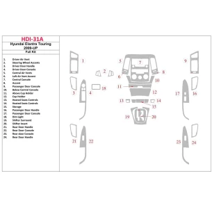 Hyundai Elantra Touring 2009-UP Full Set Interior BD Dash Trim Kit 2