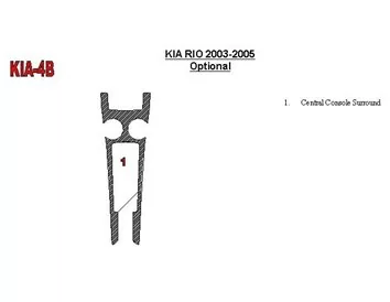 Kia Rio 2003-2005 Options Interior BD Dash Trim Kit - 1 - Interior Dash Trim Kit