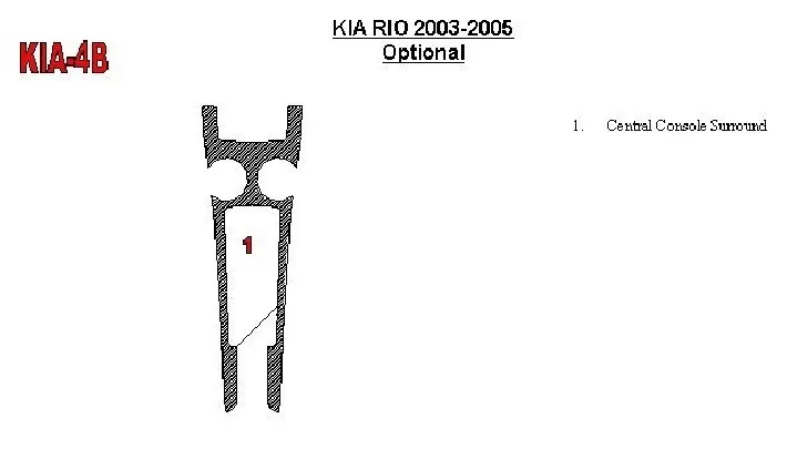 Kia Rio 2003-2005 Options Interior BD Dash Trim Kit - 1 - Interior Dash Trim Kit