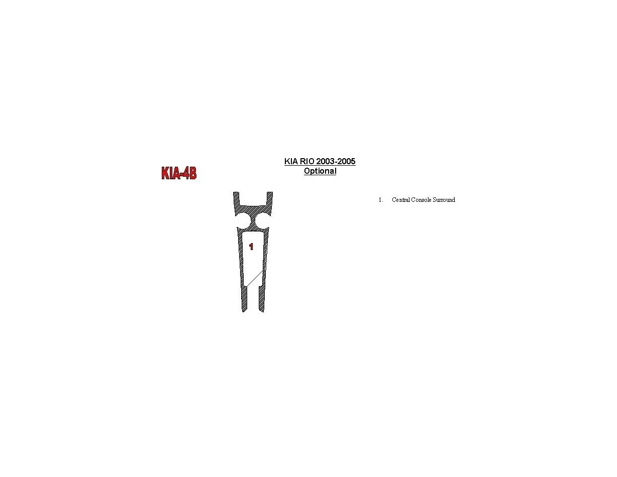 Kia Rio 2003-2005 Options Interior BD Dash Trim Kit - 1 - Interior Dash Trim Kit