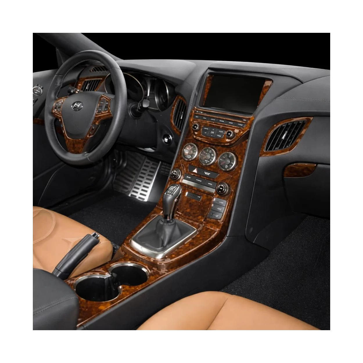 Hyundai Genesis Coupe 2010-2012 Full Set, Navigation system, Automatic Gearbox Interior BD Dash Trim Kit