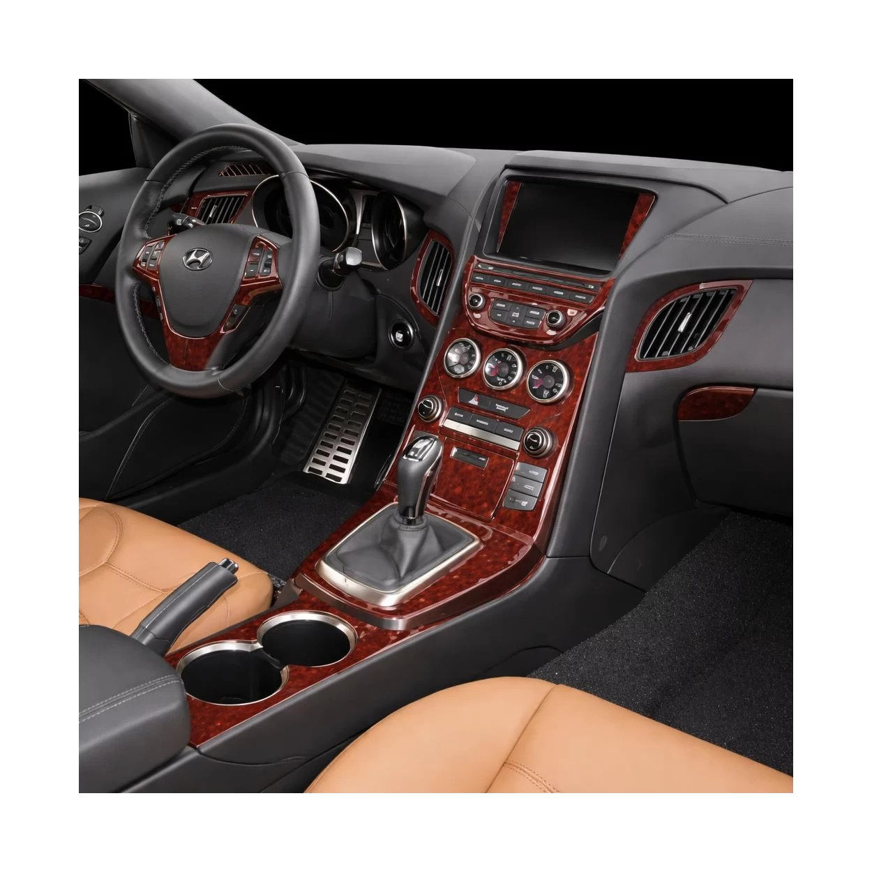 Hyundai Genesis Coupe 2010-2012 Full Set, Navigation system, Manual Gearbox Interior BD Dash Trim Kit