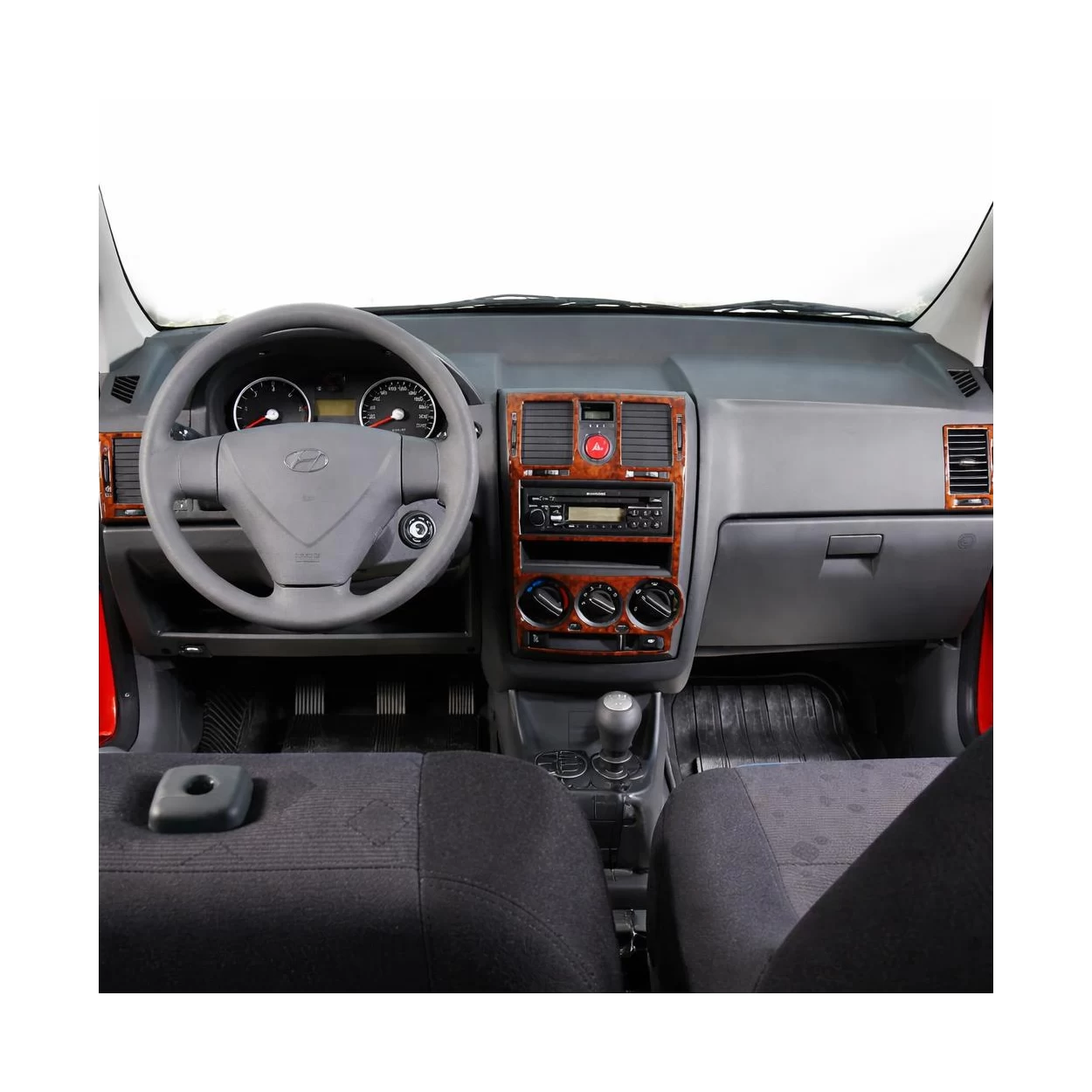 Hyundai Getz 09.02-08.05 3D Interior Dashboard Trim Kit Dash Trim Dekor 4-Parts