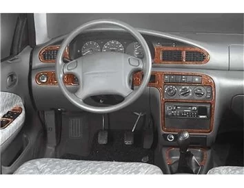 Kia Sephia 06.1995 3D Interior Dashboard Trim Kit Dash Trim Dekor 16-Parts - 1 - Interior Dash Trim Kit