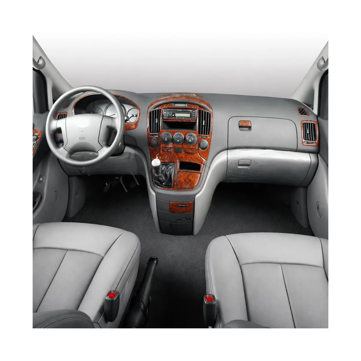 Hyundai H1 03.2008 3D Interior Dashboard Trim Kit Dash Trim Dekor 17-Parts