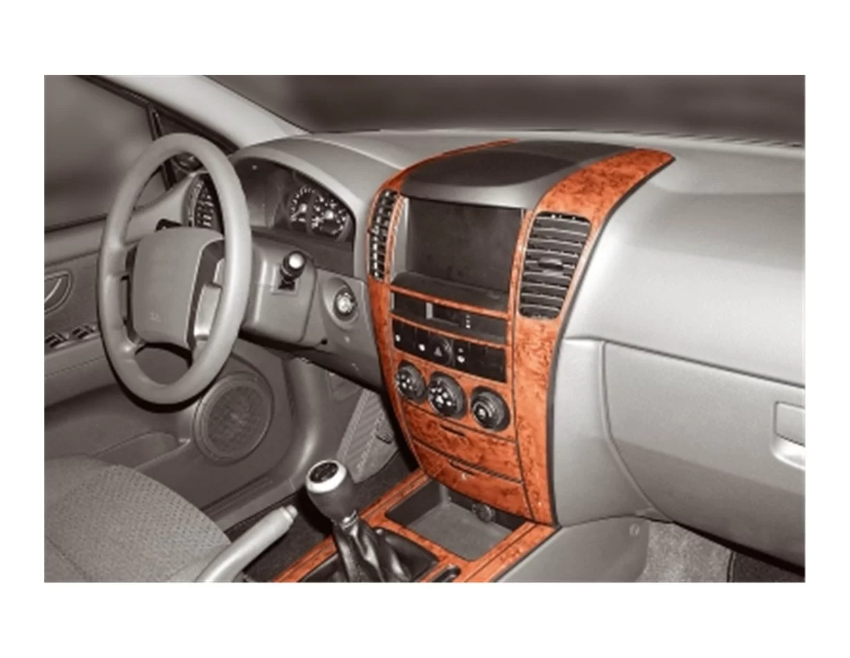 Kia Sorento 09.02-06.07 3D Interior Dashboard Trim Kit Dash Trim Dekor 13-Parts - 1 - Interior Dash Trim Kit