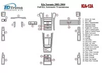 Kia Sorento 2003-2004 Full Set, Automatic Gear Interior BD Dash Trim Kit - 1 - Interior Dash Trim Kit Kia Sorento 2003-2004 Full Set, Automatic Gear Interior BD Dash Trim Kit - 1 - Interior Dash Trim Kit