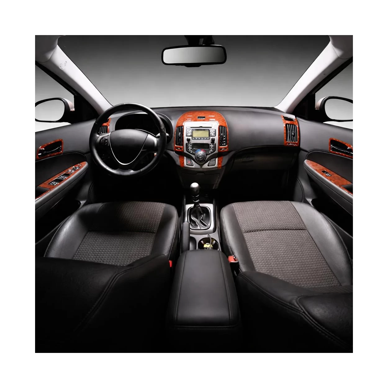 Hyundai I 30 09.2007 3D Interior Dashboard Trim Kit Dash Trim Dekor 9-Parts