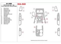 KIA Sorento 2011-UP Full Set, Aircondition, With UVO Radio Interior BD Dash Trim Kit - 1 - Interior Dash Trim Kit KIA Sorento 2011-UP Full Set, Aircondition, With UVO Radio Interior BD Dash Trim Kit - 1 - Interior Dash Trim Kit