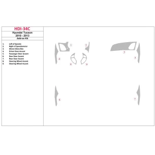 Hyundai ix35 2010-UP additional kit Interior BD Dash Trim Kit