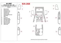 KIA Sorento 2011-UP Full Set, Manual Gearbox AC, W/O Navigation system Interior BD Dash Trim Kit - 1 - Interior Dash Trim Kit KIA Sorento 2011-UP Full Set, Manual Gearbox AC, W/O Navigation system Interior BD Dash Trim Kit - 1 - Interior Dash Trim Kit