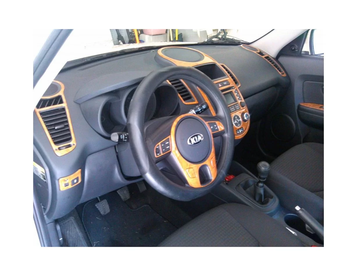 Kia Soul 2010-2011 3D Interior Dashboard Trim Kit Dash Trim Dekor 36-Parts - 1 - Interior Dash Trim Kit