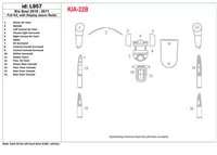 KIA Soul 2010-UP Full Set, With Display above Radio Interior BD Dash Trim Kit - 1 - Interior Dash Trim Kit KIA Soul 2010-UP Full Set, With Display above Radio Interior BD Dash Trim Kit - 1 - Interior Dash Trim Kit