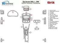 Kia Spectra 2004-2006 Full Set, Automatic Gear Interior BD Dash Trim Kit - 1 - Interior Dash Trim Kit Kia Spectra 2004-2006 Full Set, Automatic Gear Interior BD Dash Trim Kit - 1 - Interior Dash Trim Kit