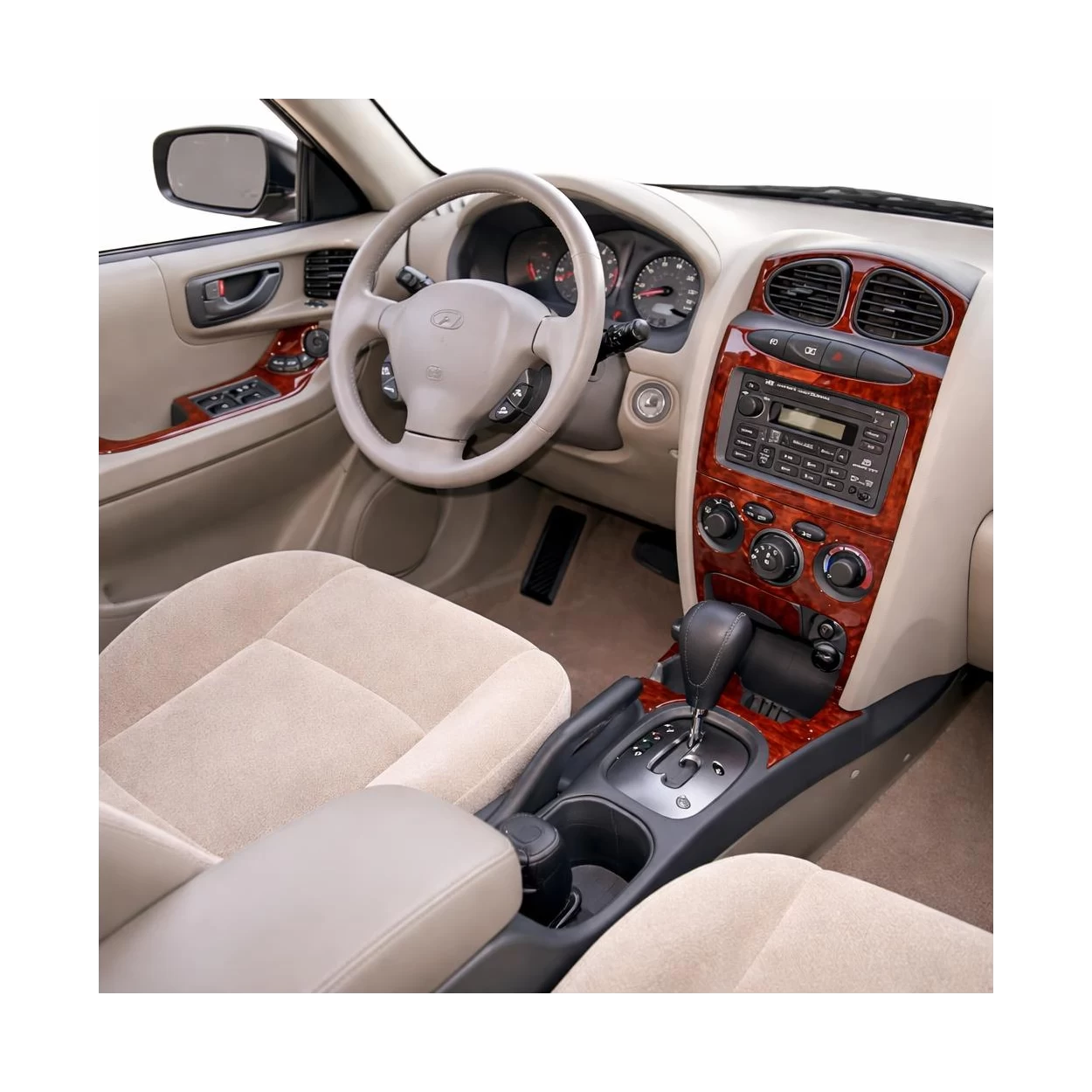 Hyundai Santa Fe 2005-2006 Basic Set, With Manual Gearbox Climate Control Interior BD Dash Trim Kit