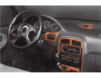 Kia Sportage 09.94-09.99 3D Interior Dashboard Trim Kit Dash Trim Dekor 19-Parts - 1 - Interior Dash Trim Kit