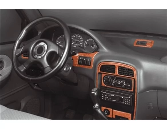 Kia Sportage 09.94-09.99 3D Interior Dashboard Trim Kit Dash Trim Dekor 19-Parts - 1 - Interior Dash Trim Kit