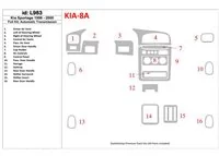 Kia Sportage 1998-2000 Full Set, Automatic Gear Interior BD Dash Trim Kit - 1 - Interior Dash Trim Kit Kia Sportage 1998-2000 Full Set, Automatic Gear Interior BD Dash Trim Kit - 1 - Interior Dash Trim Kit