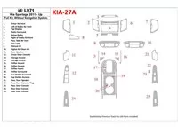 KIA Sportage 2011-UP Full Set, Without NAVI system Interior BD Dash Trim Kit - 1 - Interior Dash Trim Kit KIA Sportage 2011-UP Full Set, Without NAVI system Interior BD Dash Trim Kit - 1 - Interior Dash Trim Kit