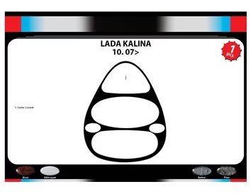 Lada Kalina 10.2007 3D Interior Dashboard Trim Kit Dash Trim Dekor 1-Parts - 1 - Interior Dash Trim Kit