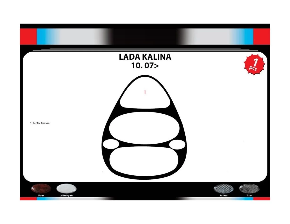 Lada Kalina 10.2007 3D Interior Dashboard Trim Kit Dash Trim Dekor 1-Parts - 1 - Interior Dash Trim Kit