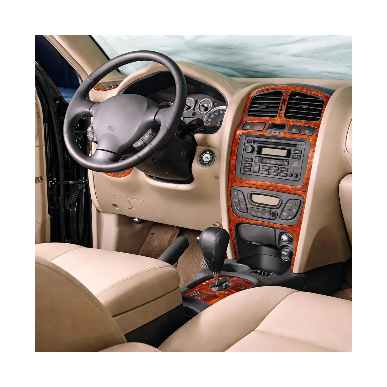 Hyundai Santafe 06.02-06.06 3D Interior Dashboard Trim Kit Dash Trim Dekor 9-Parts