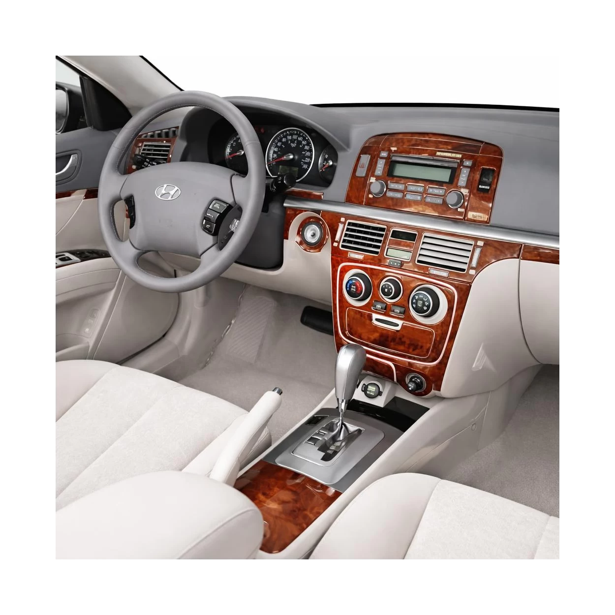 Hyundai Sonata 01.06-12.08 3D Interior Dashboard Trim Kit Dash Trim Dekor 10-Parts