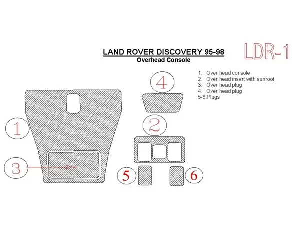 Land Rover Discovery 1995-1998 Automatic Gearbox, Basic Set, Without OEM Interior BD Dash Trim Kit - 1 - Interior Dash Trim Kit