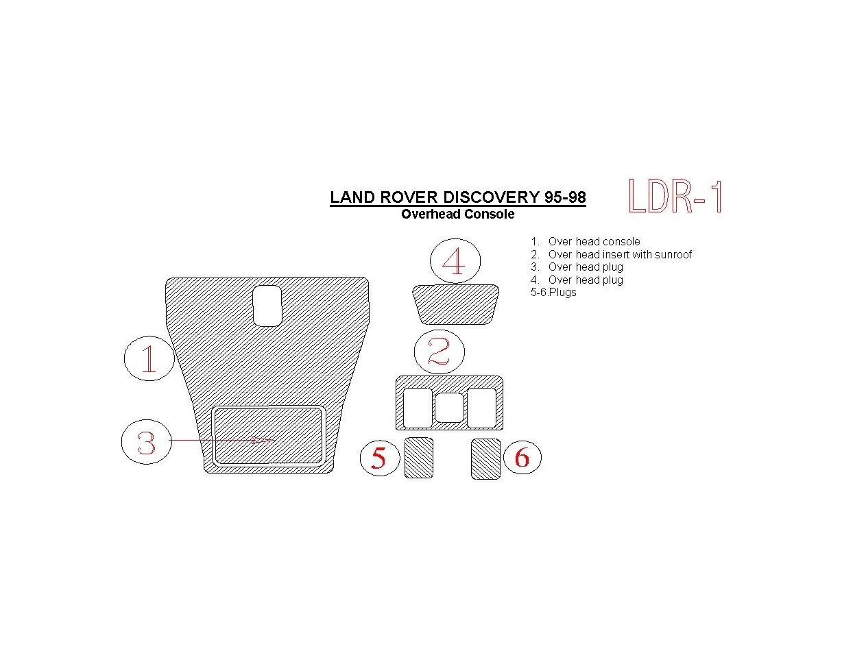 Land Rover Discovery 1995-1998 Automatic Gearbox, Basic Set, Without OEM Interior BD Dash Trim Kit - 1 - Interior Dash Trim Kit