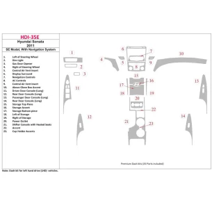 Hyundai Sonata 2011-UP SE Model, With NAVI Interior BD Dash Trim Kit
