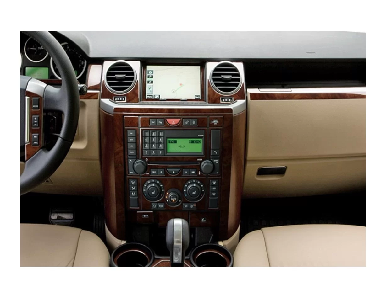 Land Rover Discovery LR3 2005-2009 3D Interior Dashboard Trim Kit Dash Trim Dekor 74-Parts - 1 - Interior Dash Trim Kit
