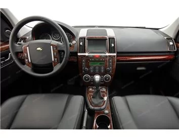 Land Rover Freelander2007-2015 3D Interior Dashboard Trim Kit Dash Trim Dekor 40-Parts - 1 - Interior Dash Trim Kit