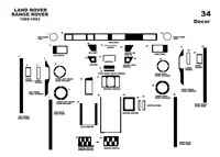 Land Rover Range Rover 1989-1993 3D Interior Dashboard Trim Kit Dash Trim Dekor 34-Parts - 1 - Interior Dash Trim Kit Land Rover Range Rover 1989-1993 3D Interior Dashboard Trim Kit Dash Trim Dekor 34-Parts - 1 - Interior Dash Trim Kit