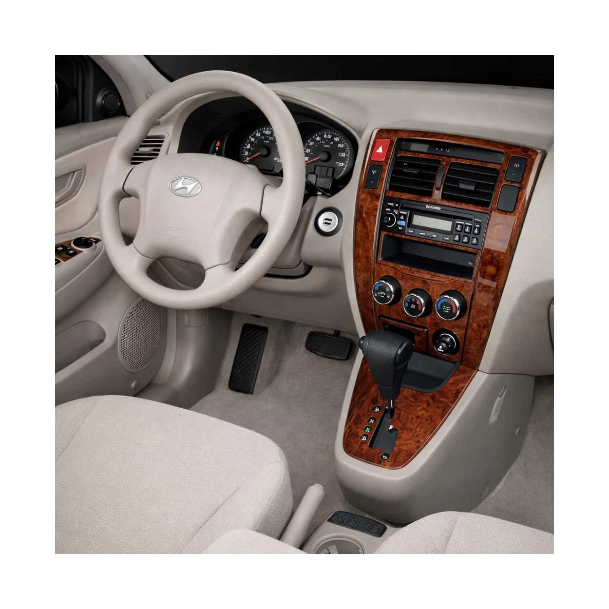 Hyundai Tucson 2005-2005 Full Set, Automatic Gear Interior BD Dash Trim Kit
