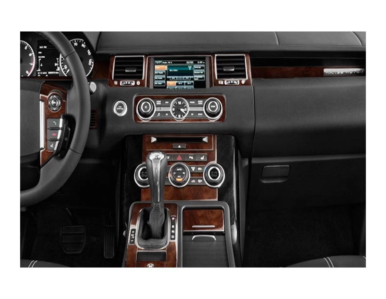Land Rover Range Rover Sport 2010-2013 3D Interior Dashboard Trim Kit Dash Trim Dekor 30-Parts - 1 - Interior Dash Trim Kit