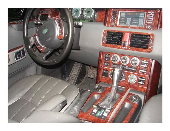 Land Roverv Range Rover II 01.02-12.06 3D Interior Dashboard Trim Kit Dash Trim Dekor 19-Parts - 1 - Interior Dash Trim Kit