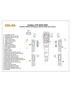 Cadillac CTS 2003-2007 Full Set Interior BD Dash Trim Kit 2