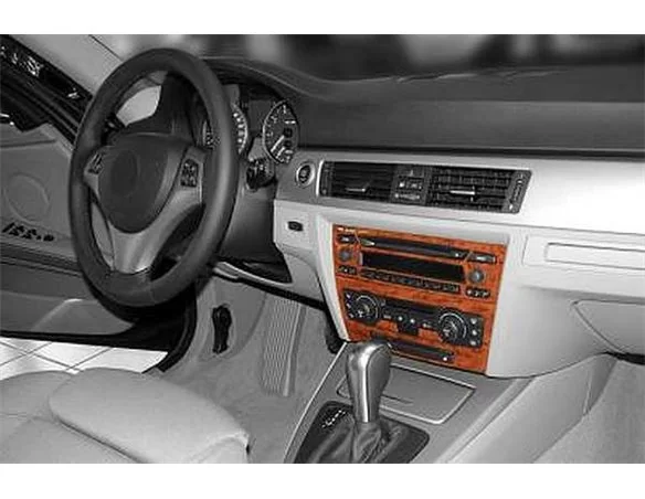 BMW 1 Series E87 3 Series E90 05.2004 3D Interior Dashboard Trim Kit Dash Trim Dekor 5-Parts - 1 - Interior Dash Trim Kit