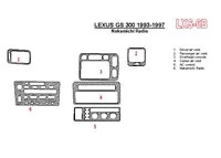 Lexus GS 1993-1997 Nakamichi Radio, OEM Compliance, 6 Parts set Interior BD Dash Trim Kit - 1 - Interior Dash Trim Kit Lexus GS 1993-1997 Nakamichi Radio, OEM Compliance, 6 Parts set Interior BD Dash Trim Kit - 1 - Interior Dash Trim Kit