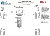 Lexus IS 2006-UP Full Set, Automatic Gear, With NAVI Interior BD Dash Trim Kit - 1 - Interior Dash Trim Kit Lexus IS 2006-UP Full Set, Automatic Gear, With NAVI Interior BD Dash Trim Kit - 1 - Interior Dash Trim Kit