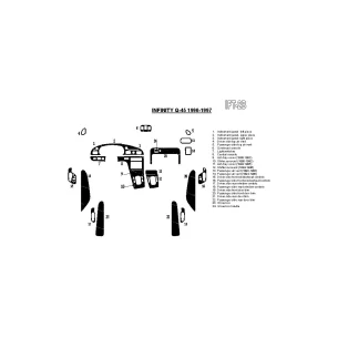 Infiniti Q45 1994-1997 Full Set Interior BD Dash Trim Kit