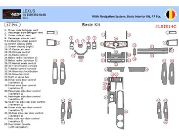 Lexus IS 2013-2022 3D Interior Dashboard Trim Kit Dash Trim Dekor 47-Parts - 1 - Interior Dash Trim Kit