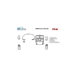 Infiniti Q45 1998-2001 OEM Compliance Interior BD Dash Trim Kit