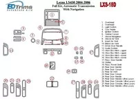 Lexus LS 2004-2006 Full Set, Automatic Gear, With Navigation Interior BD Dash Trim Kit - 1 - Interior Dash Trim Kit Lexus LS 2004-2006 Full Set, Automatic Gear, With Navigation Interior BD Dash Trim Kit - 1 - Interior Dash Trim Kit