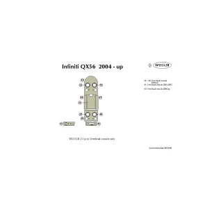 Infiniti QX56 2004-2007 Overhead Console Interior BD Dash Trim Kit