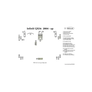 Infiniti QX56 2004-2007 Basic Set Interior BD Dash Trim Kit