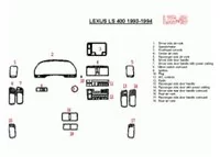 Lexus LS-400 1993-1994 Full Set, OEM Compliance, 13 Parts set Interior BD Dash Trim Kit - 1 - Interior Dash Trim Kit Lexus LS-400 1993-1994 Full Set, OEM Compliance, 13 Parts set Interior BD Dash Trim Kit - 1 - Interior Dash Trim Kit