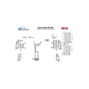 Isuzu Ascender 2003-2005 Full Set, Automatic Gear Interior BD Dash Trim Kit