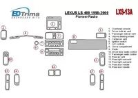Lexus LS-400 1998-2000 Pioneer Radio, Without NAVI system, OEM Compliance Interior BD Dash Trim Kit - 1 - Interior Dash Trim Kit Lexus LS-400 1998-2000 Pioneer Radio, Without NAVI system, OEM Compliance Interior BD Dash Trim Kit - 1 - Interior Dash Trim Kit