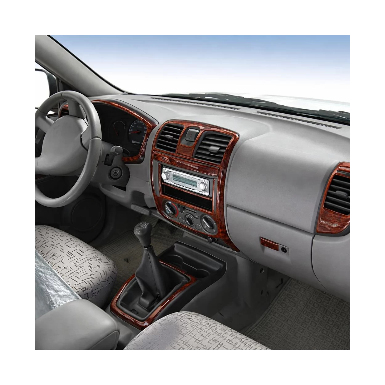 Isuzu D-Max Double Cab 4X4 01.05-12.06 3D Interior Dashboard Trim Kit Dash Trim Dekor 6-Parts